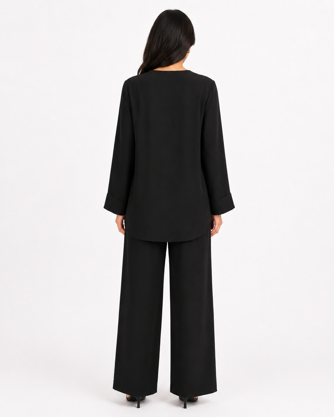 Double Gold Button Detail Set - Black