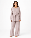 Simple Belted Set - Grey