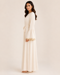 Laced Cuffs of Gold - Belted Abaya