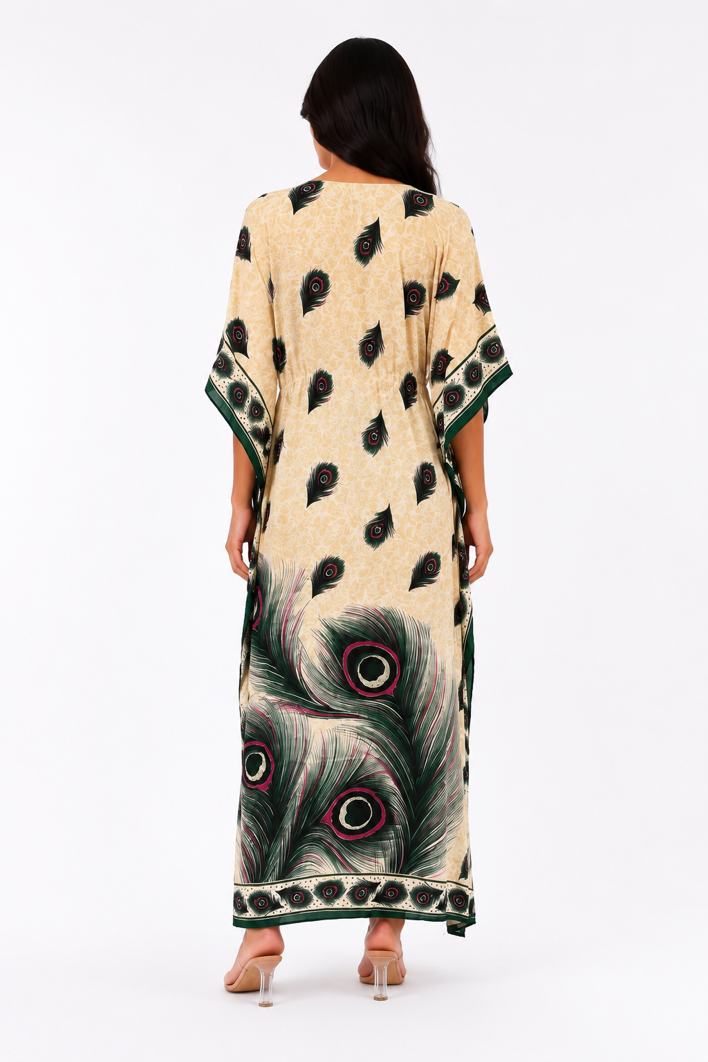 Peacock Kaftan - Green