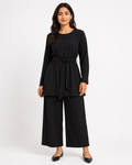 Simple Belted Set - Black