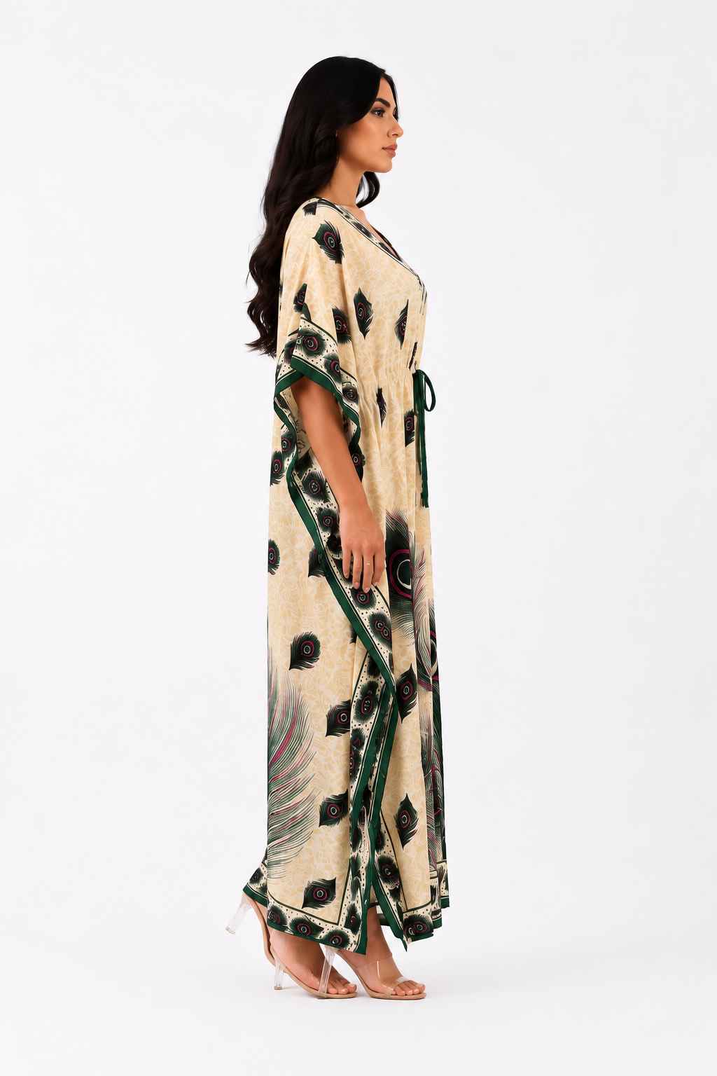 Peacock Kaftan - Green