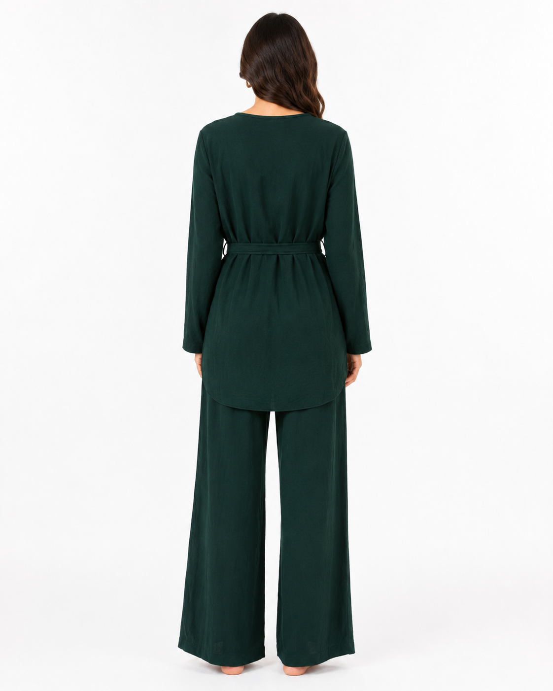 Simple Belted Set - Jade Green