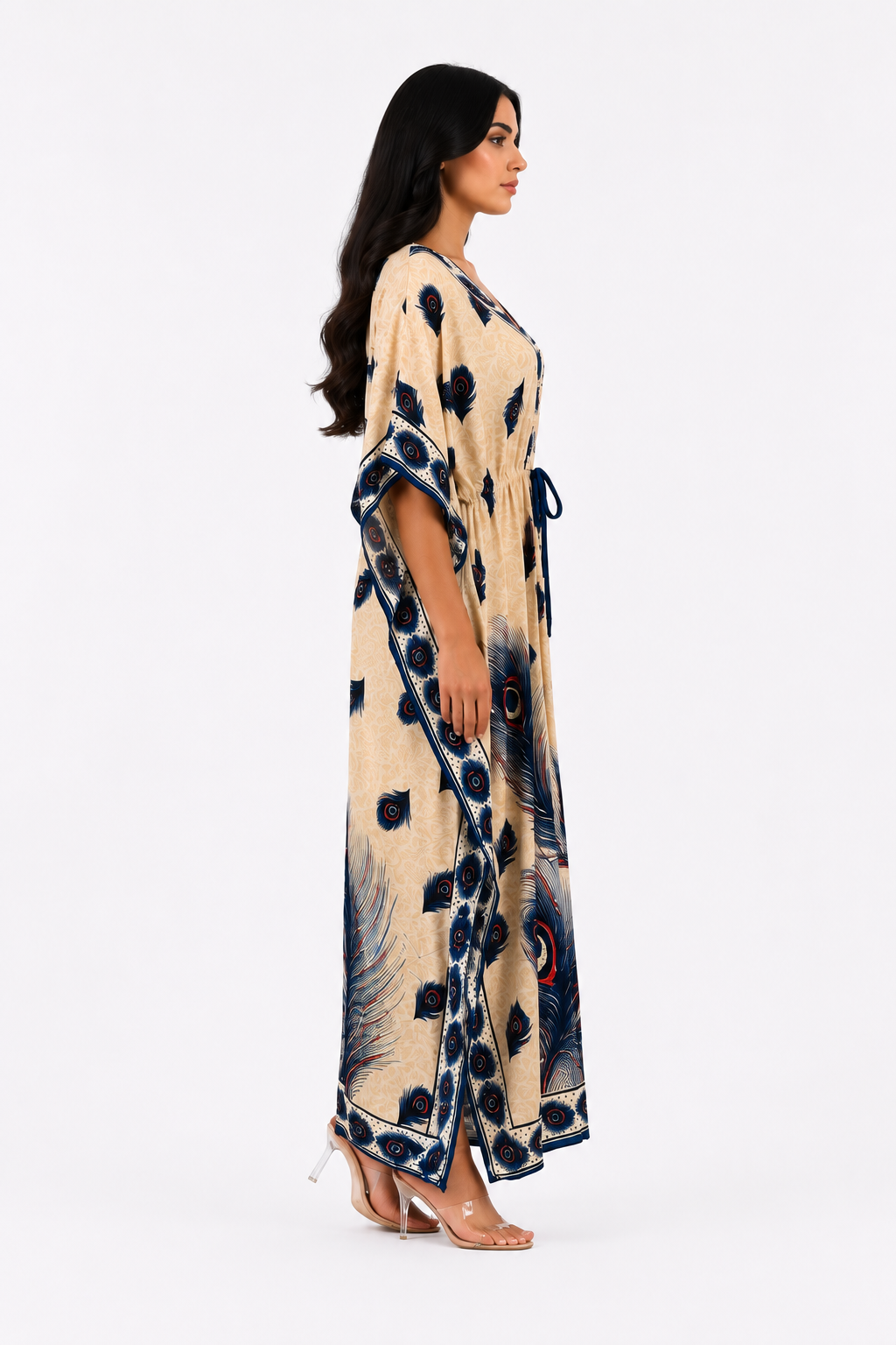 Peacock Kaftan - Blue